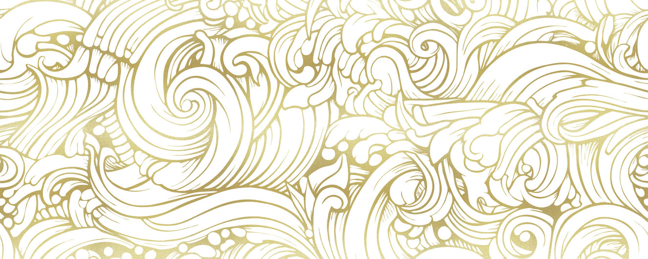 Gilded Organic Flow Wall Mural