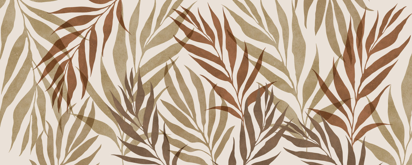 Earthy Botanical Layers Wall Mural