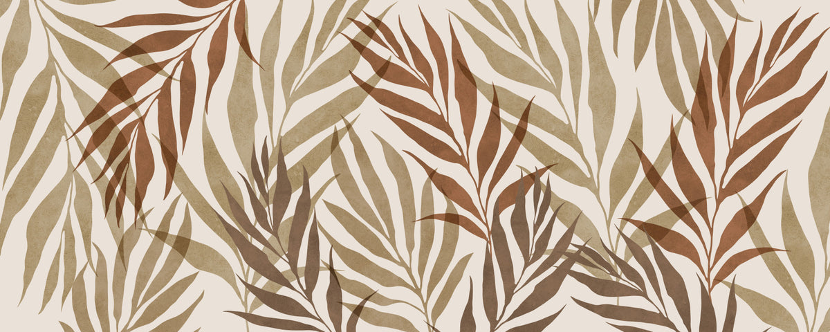 Earthy Botanical Layers Wall Mural