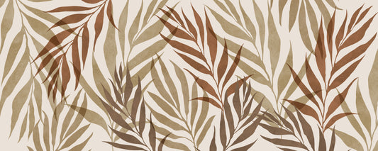 Earthy Botanical Layers Wall Mural