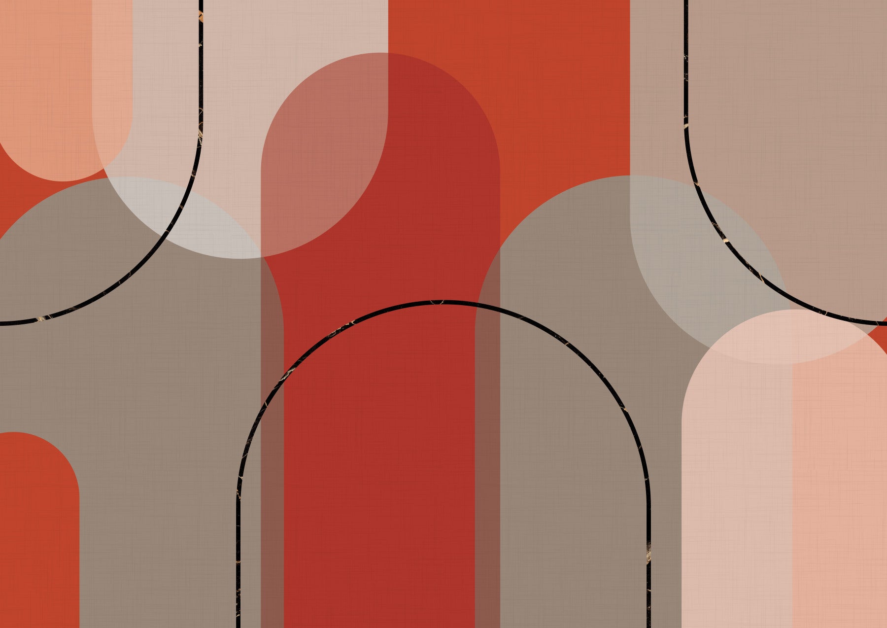 Bold Earthen Curves Wall Mural