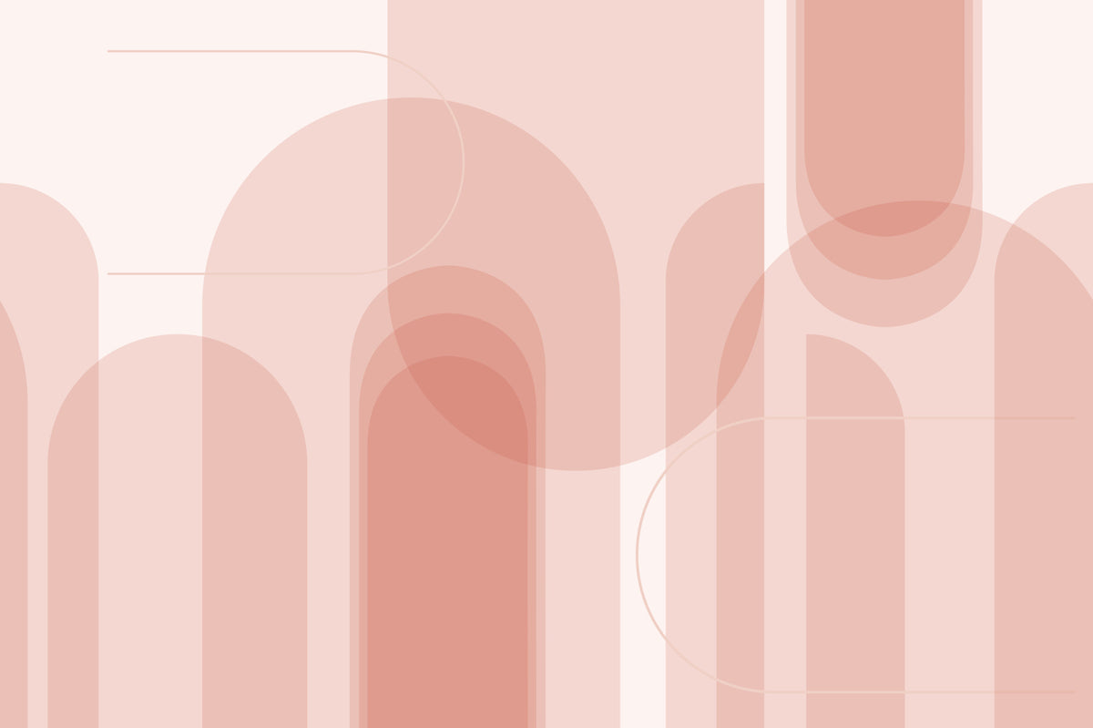 Blush Geometric Harmony Wall Mural