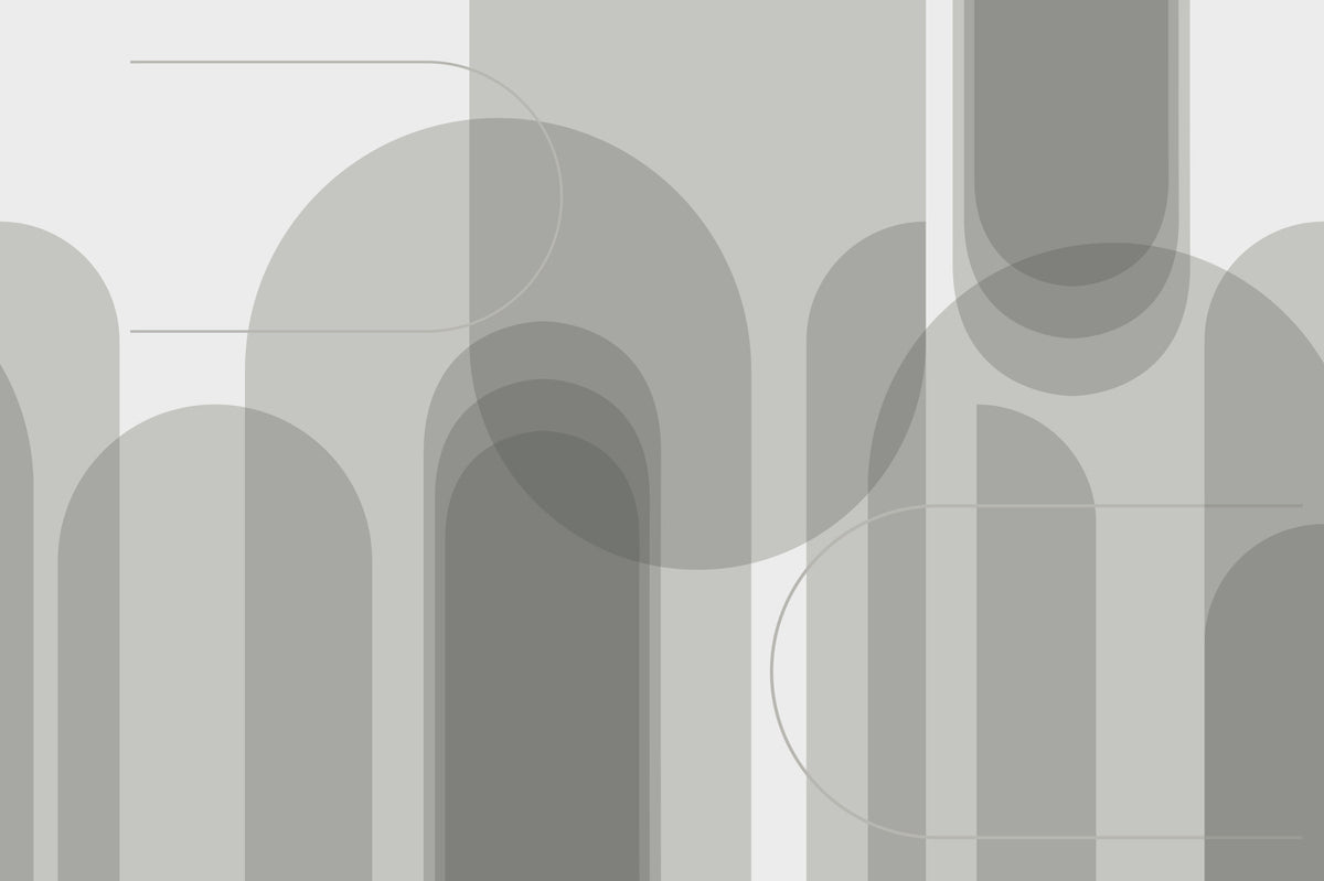 Abstract Grey Arches Wall Mural in your room — zoomed