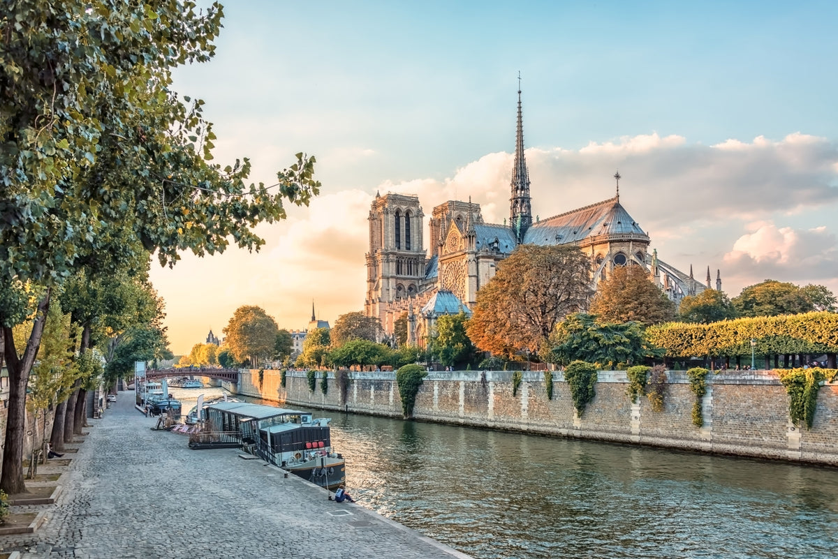Seine Reverie at Sunset Wall Mural