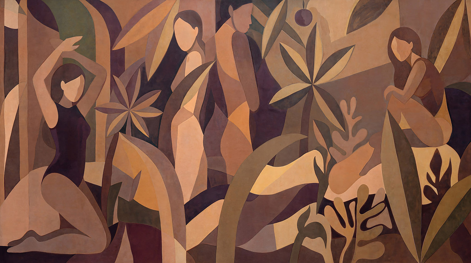 Amber Muse Wall Mural