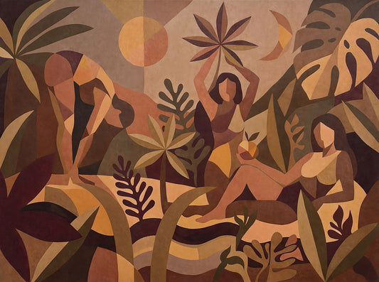 Amber Flora Wall Mural