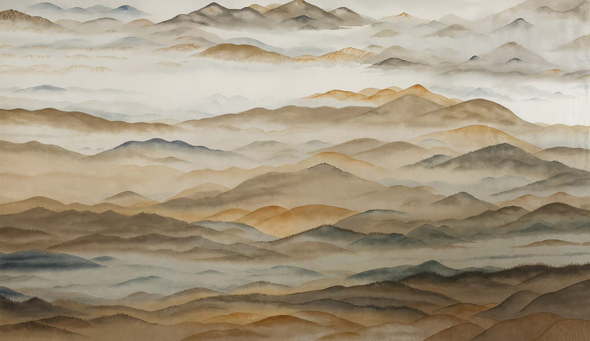 Roerich Valley Wall Mural in your room — zoomed