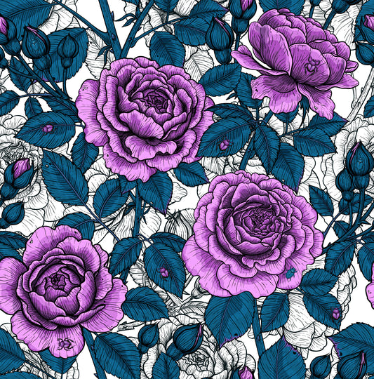 Violet rose garden Wallpaper⁠