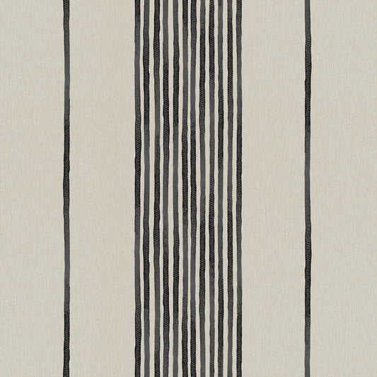 Artisanal Striped Linen Wallpaper⁠