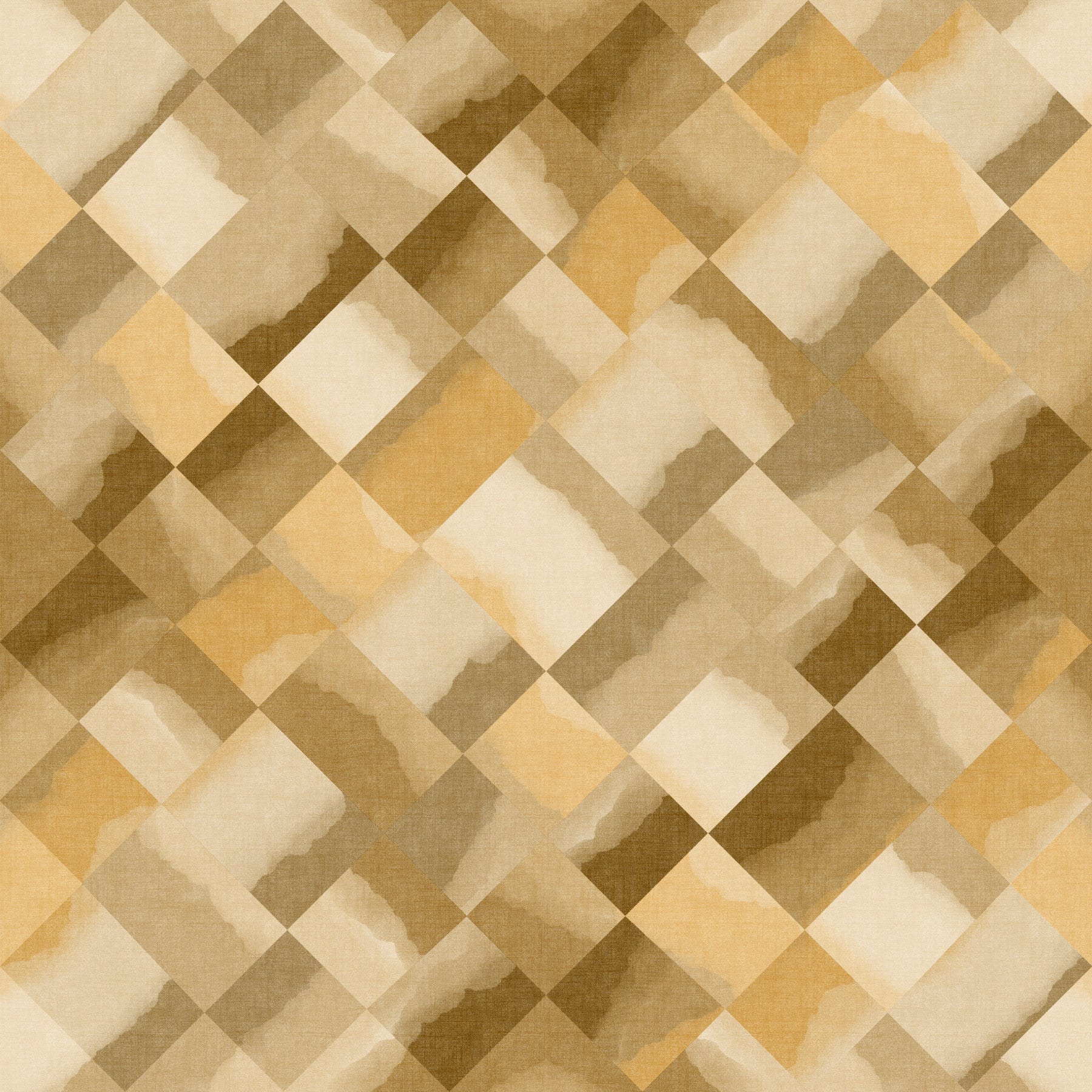 Relax Ocher Painted Checker Wallpaper⁠