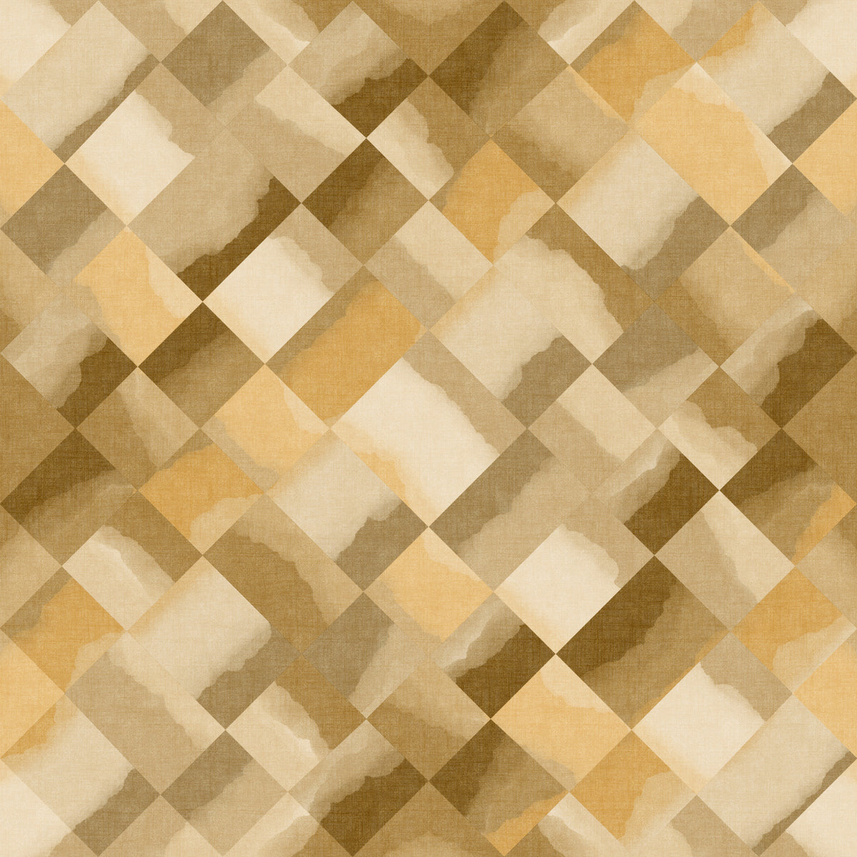 Relax Ocher Painted Checker Wallpaper⁠ in your room — zoomed