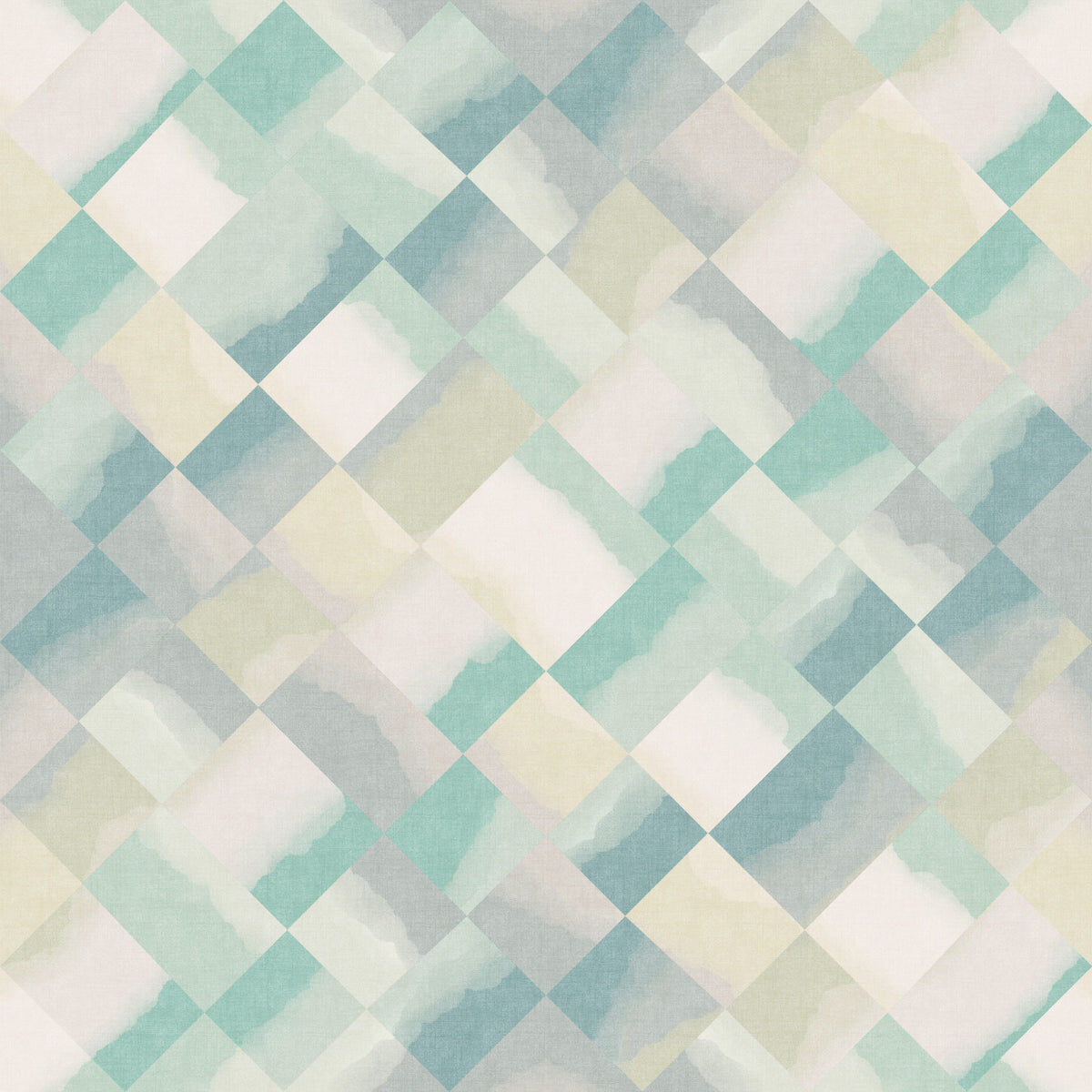 Relax Watery Painted Checker Wallpaper⁠