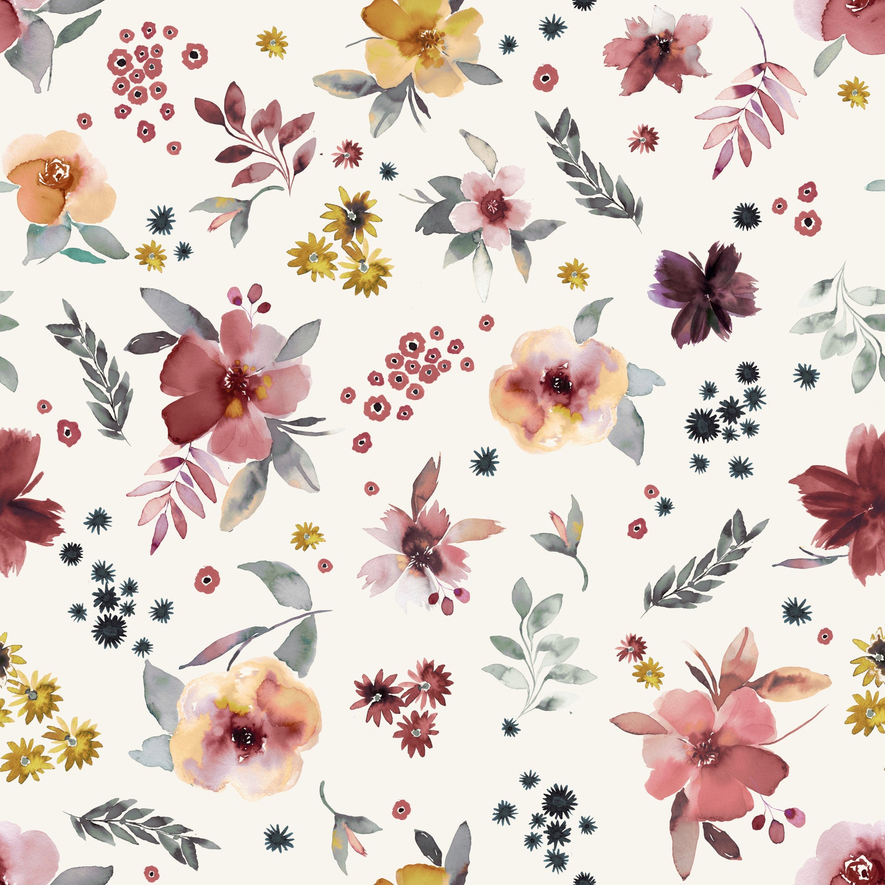 Soft Floral Countryside Wallpaper⁠