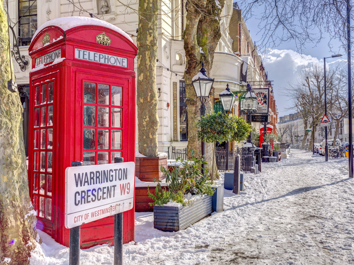 Maida Vale in snow Wall Mural