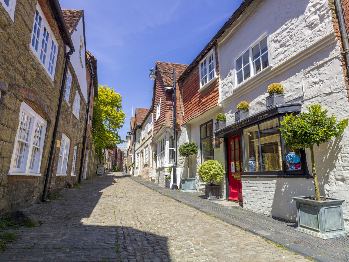 Charming Cobbled Lane Wall Mural in your room — zoomed