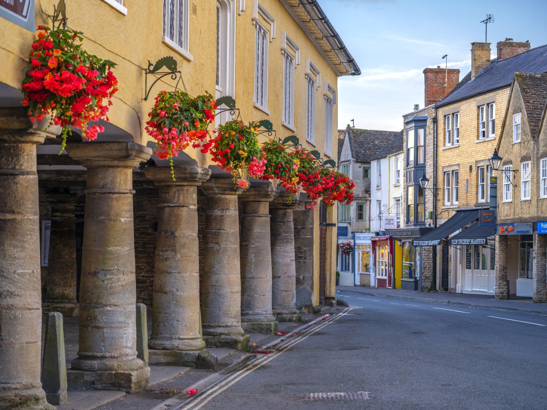 Village Blooms & Stone Archway Wall Mural