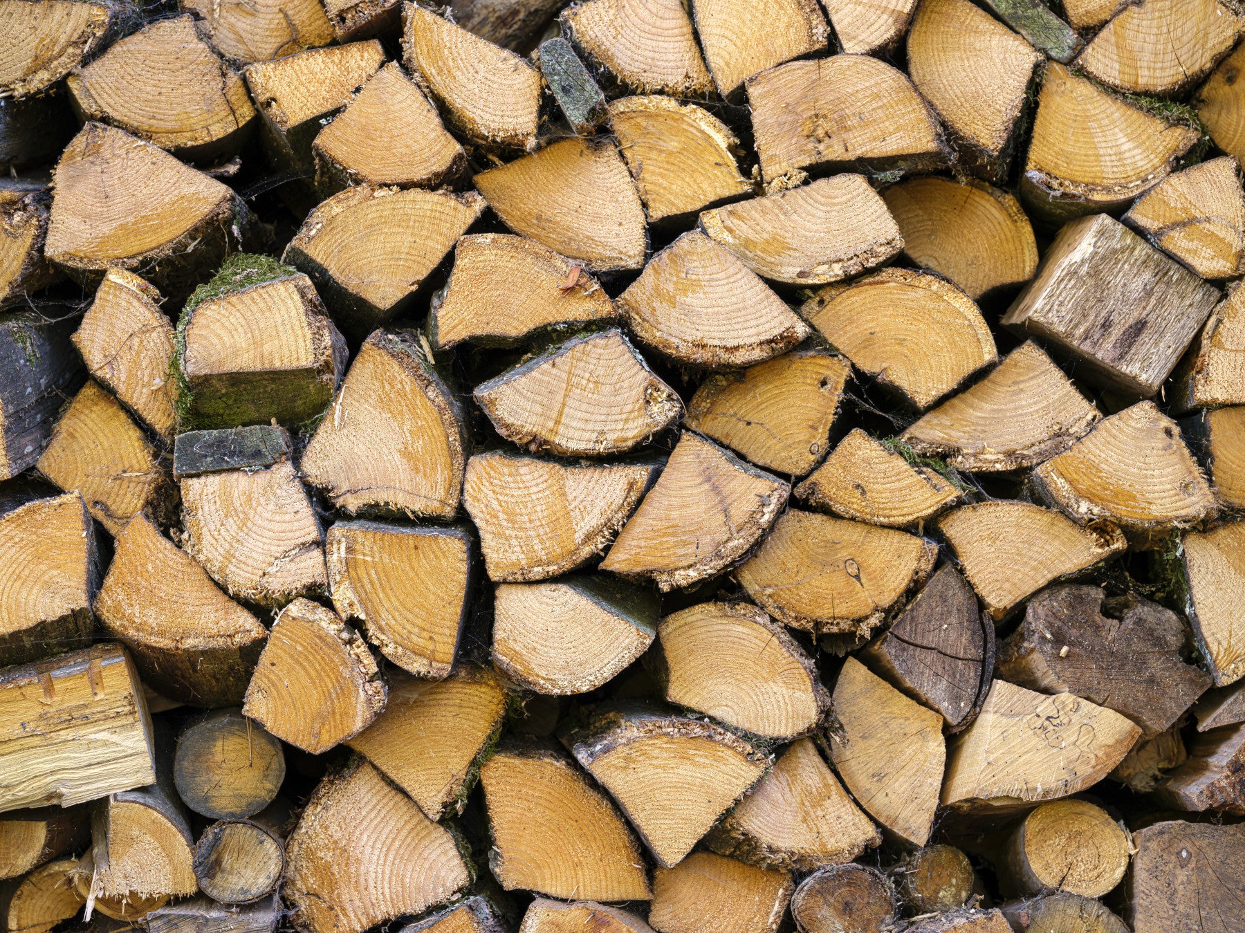 Rustic Wood Stack Texture Wall Mural