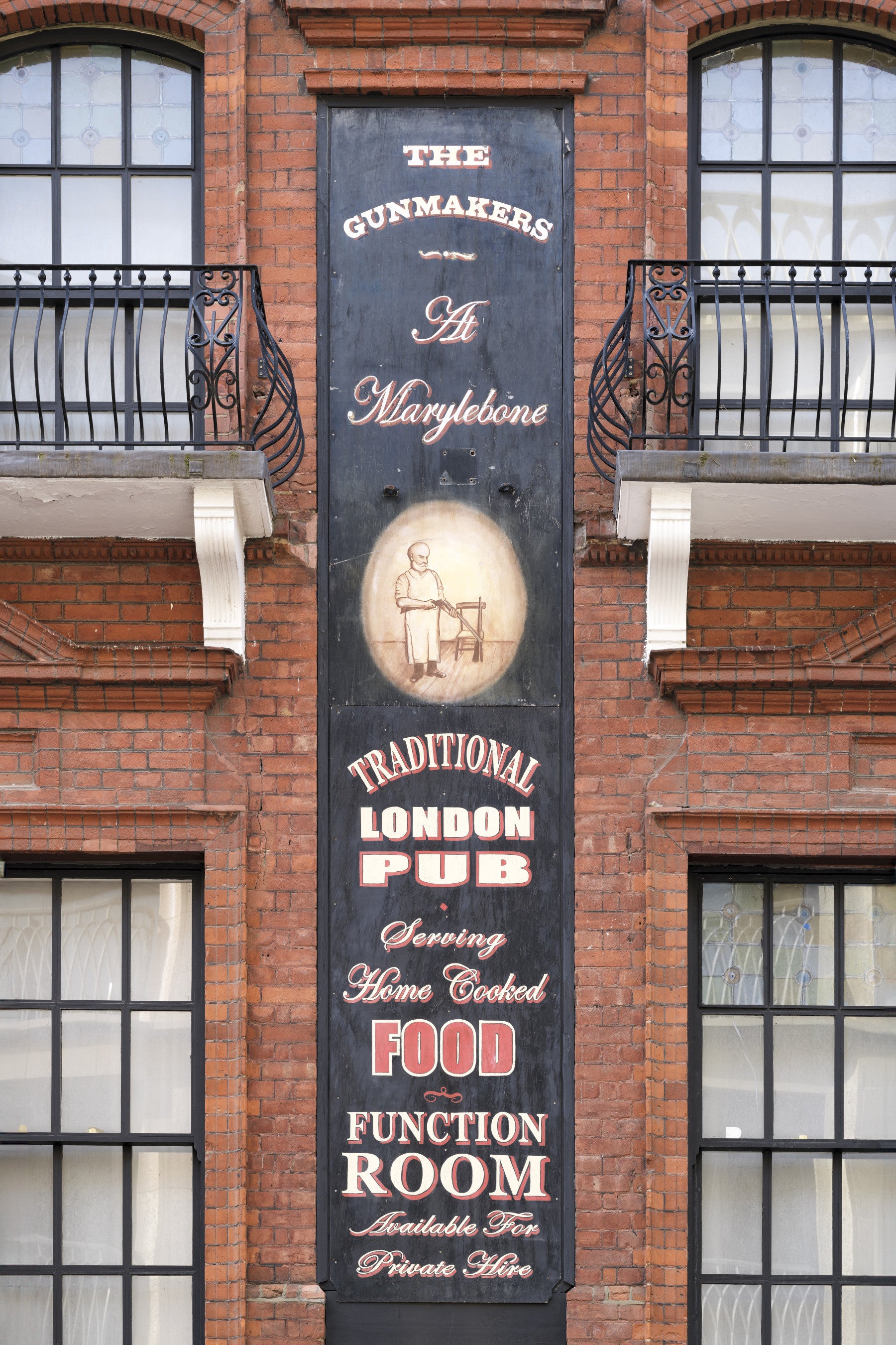 Marylebone Gunmakers Pub Facade Wall Mural
