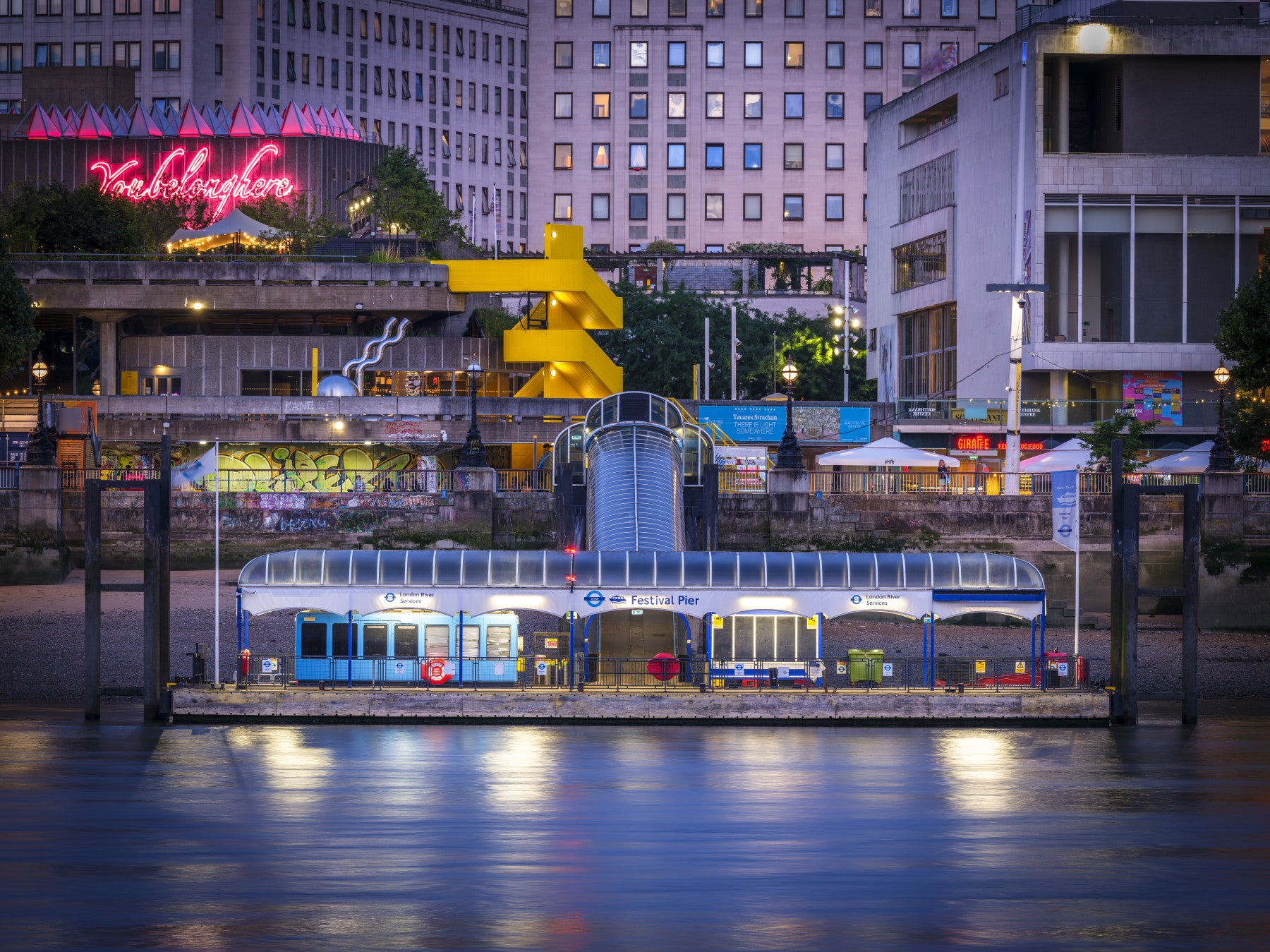 Southbank Night Glow: You Belong Here Wall Mural