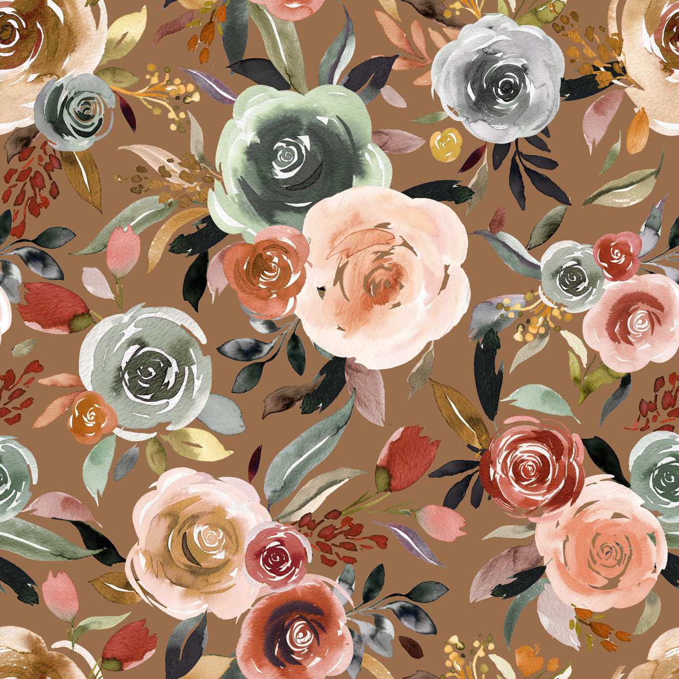 Earthy Bloom Medley Wallpaper⁠