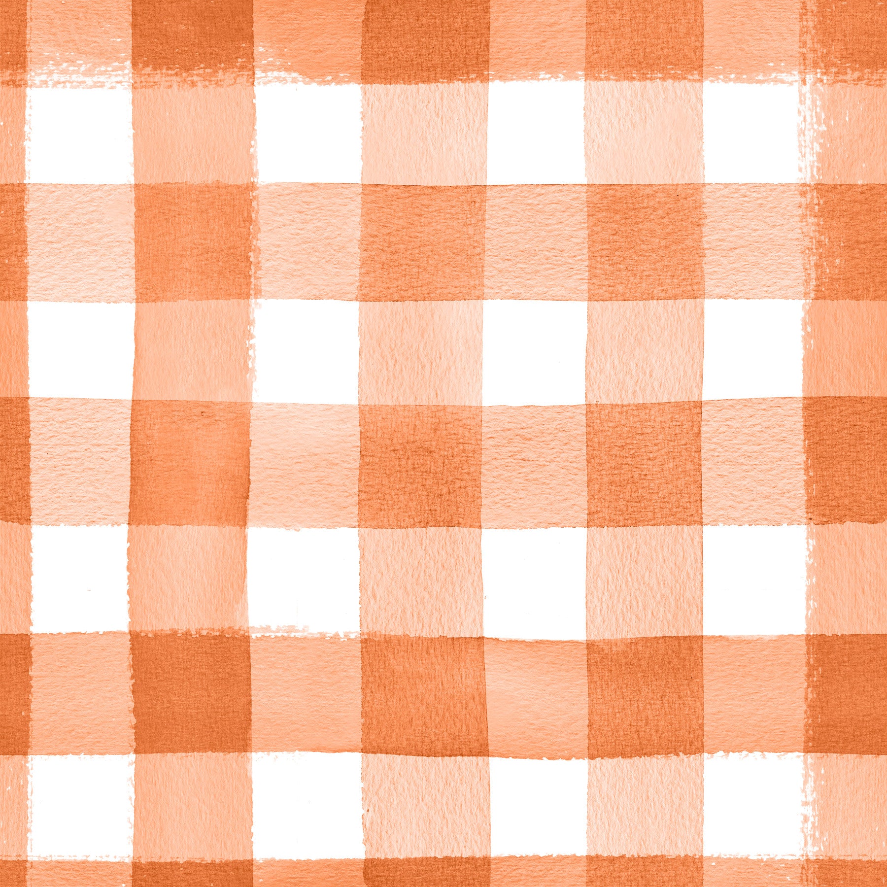 Hand-Painted Terracotta Gingham Wallpaper⁠ in your room — zoomed