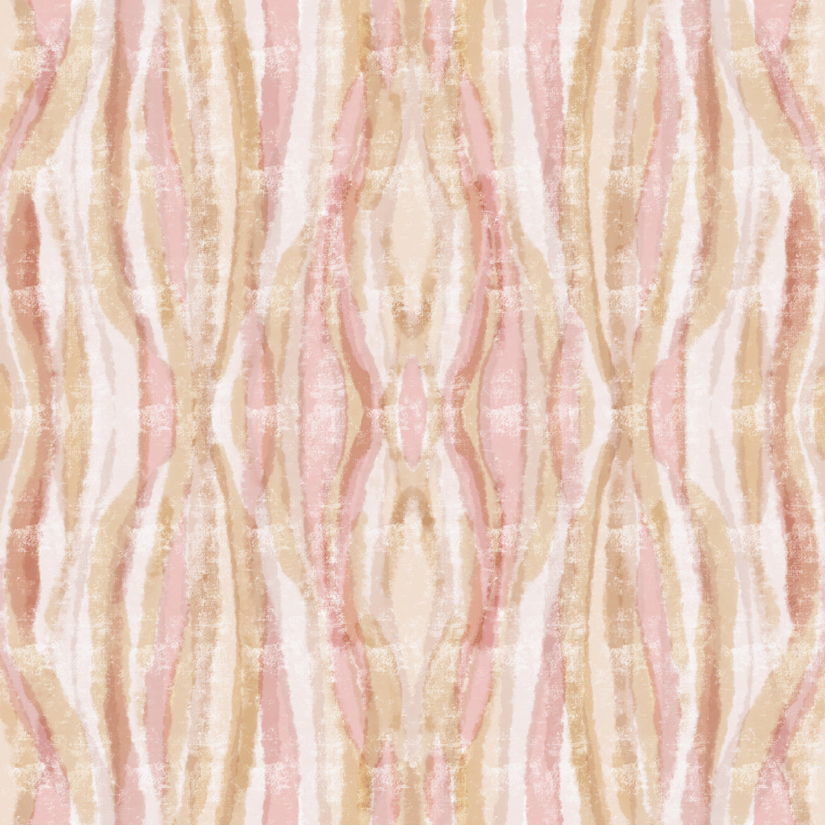 Soft Whisper ikat Waves Wallpaper⁠