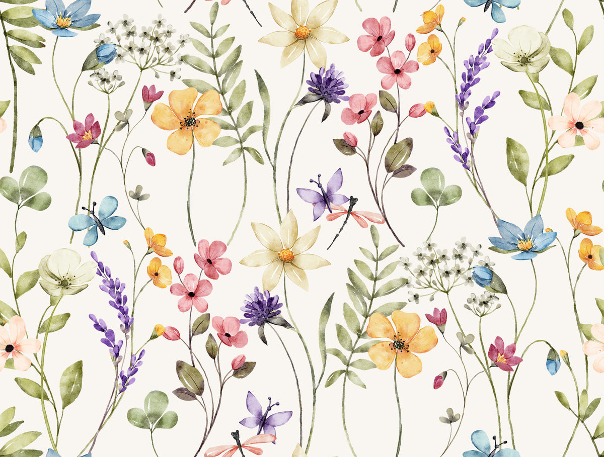 Wildflower Meadow Wallpaper⁠ in your room — zoomed