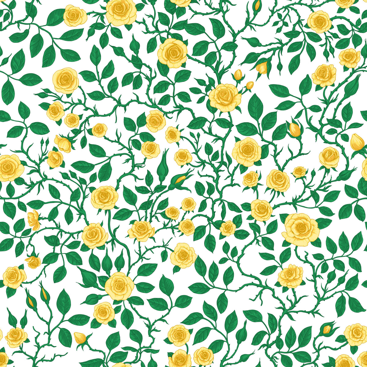Golden Bloom Rose Trellis Wallpaper⁠ in your room — zoomed