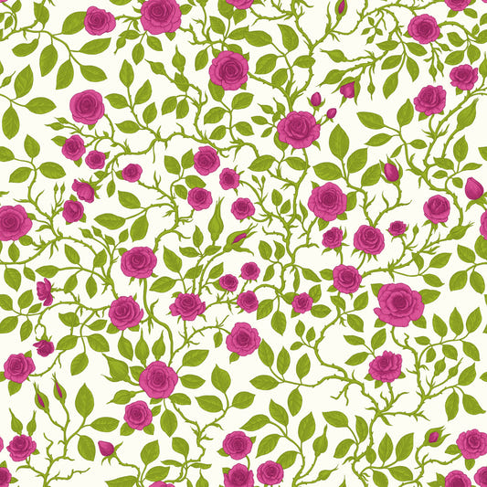 Blooming Rose Trellis Wallpaper⁠
