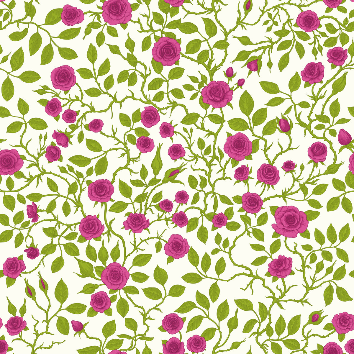 Blooming Rose Trellis Wallpaper⁠