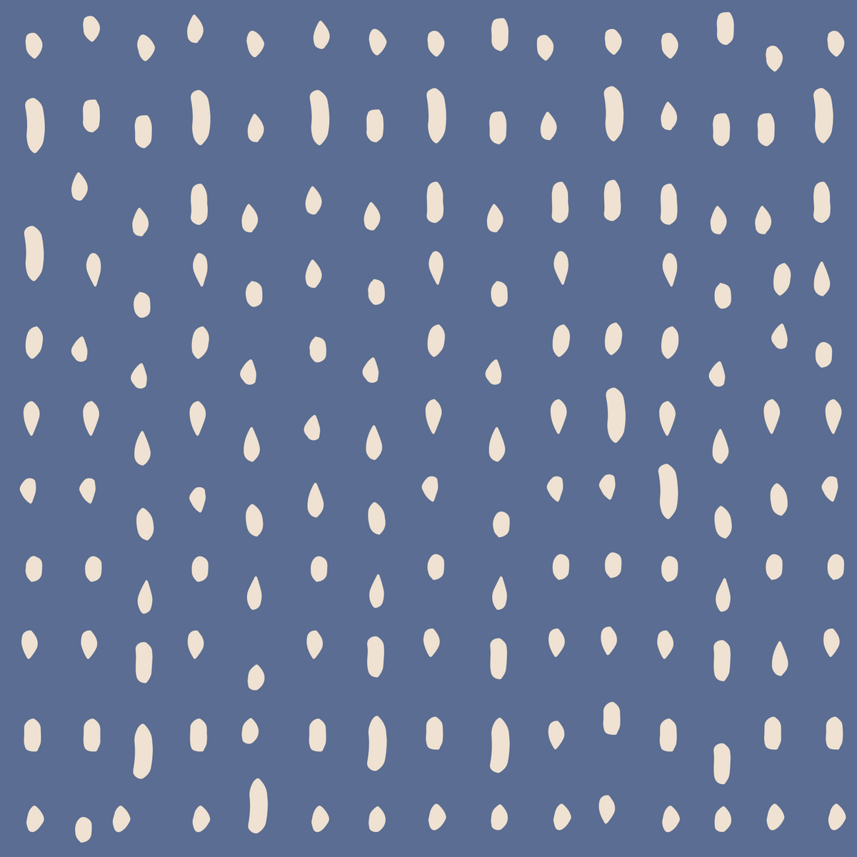 Mid Century Seed Dots Dusty Blue Wall Mural