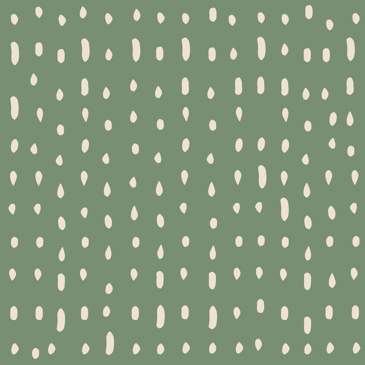 Mid Century Seed Dots Sage Green Wall Mural