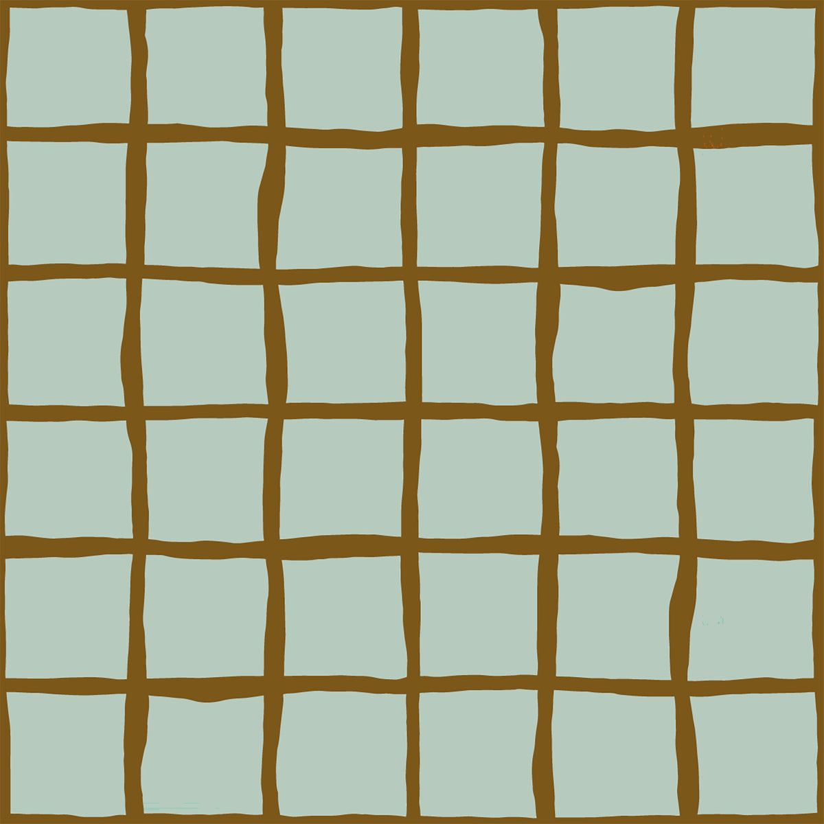 Mid Century Wavy Grid Soft Sage Wallpaper