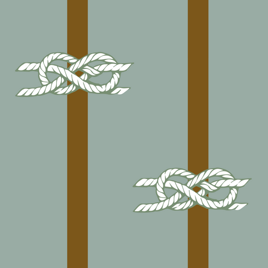 Nautical Rope Stripe Sage Green Wallpaper⁠