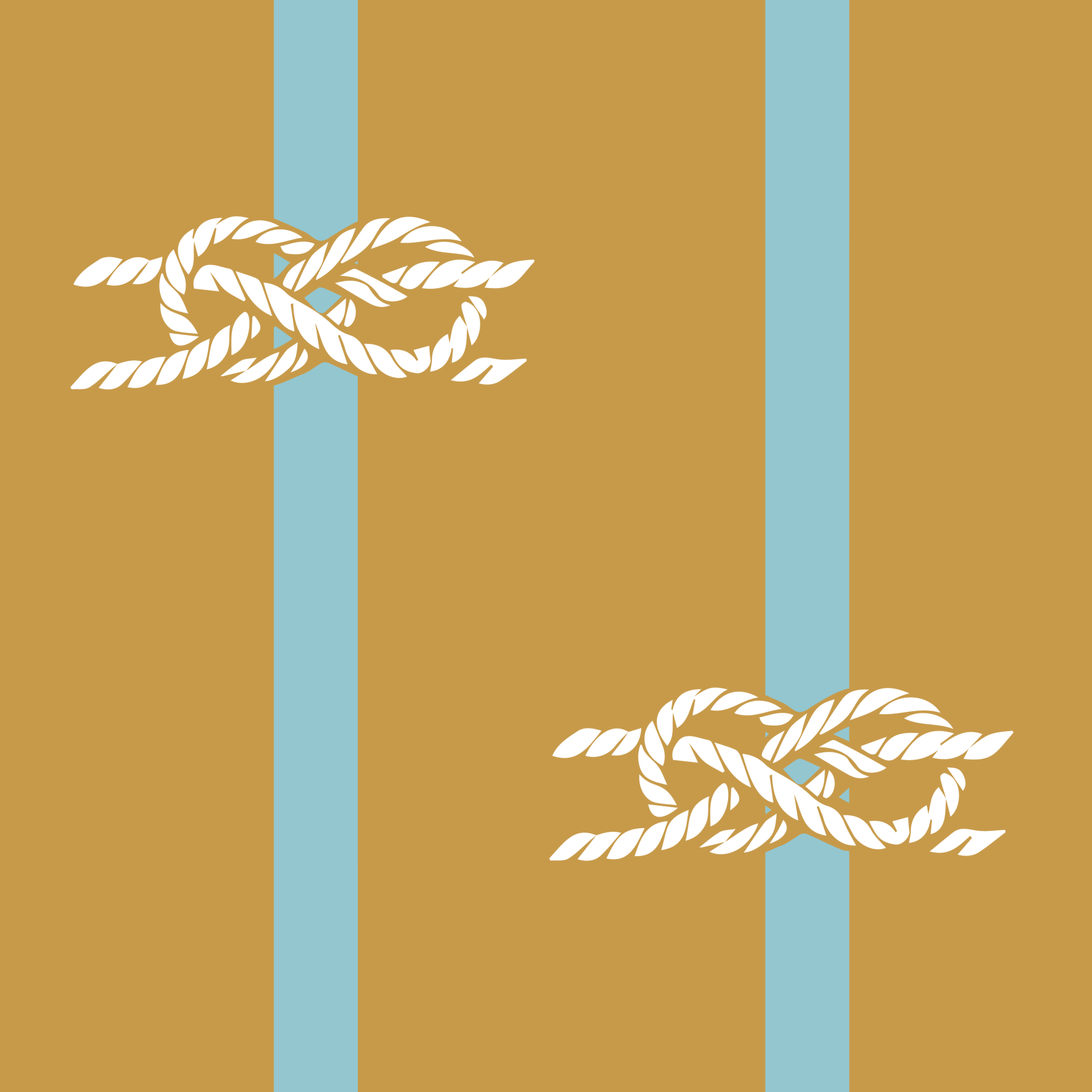 Nautical Rope Stripe Mustard Wallpaper⁠