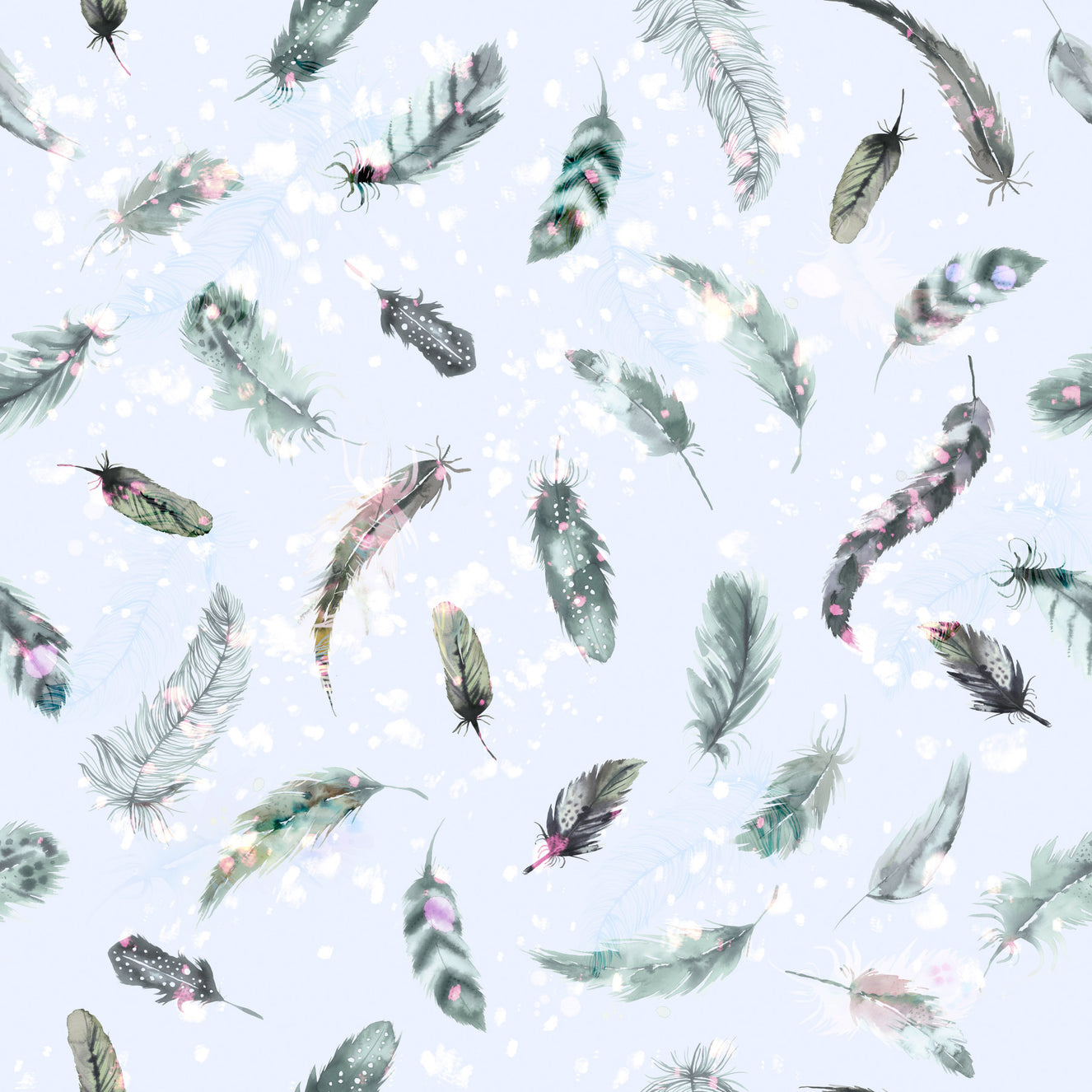 Ethereal Feather Dance Wallpaper⁠