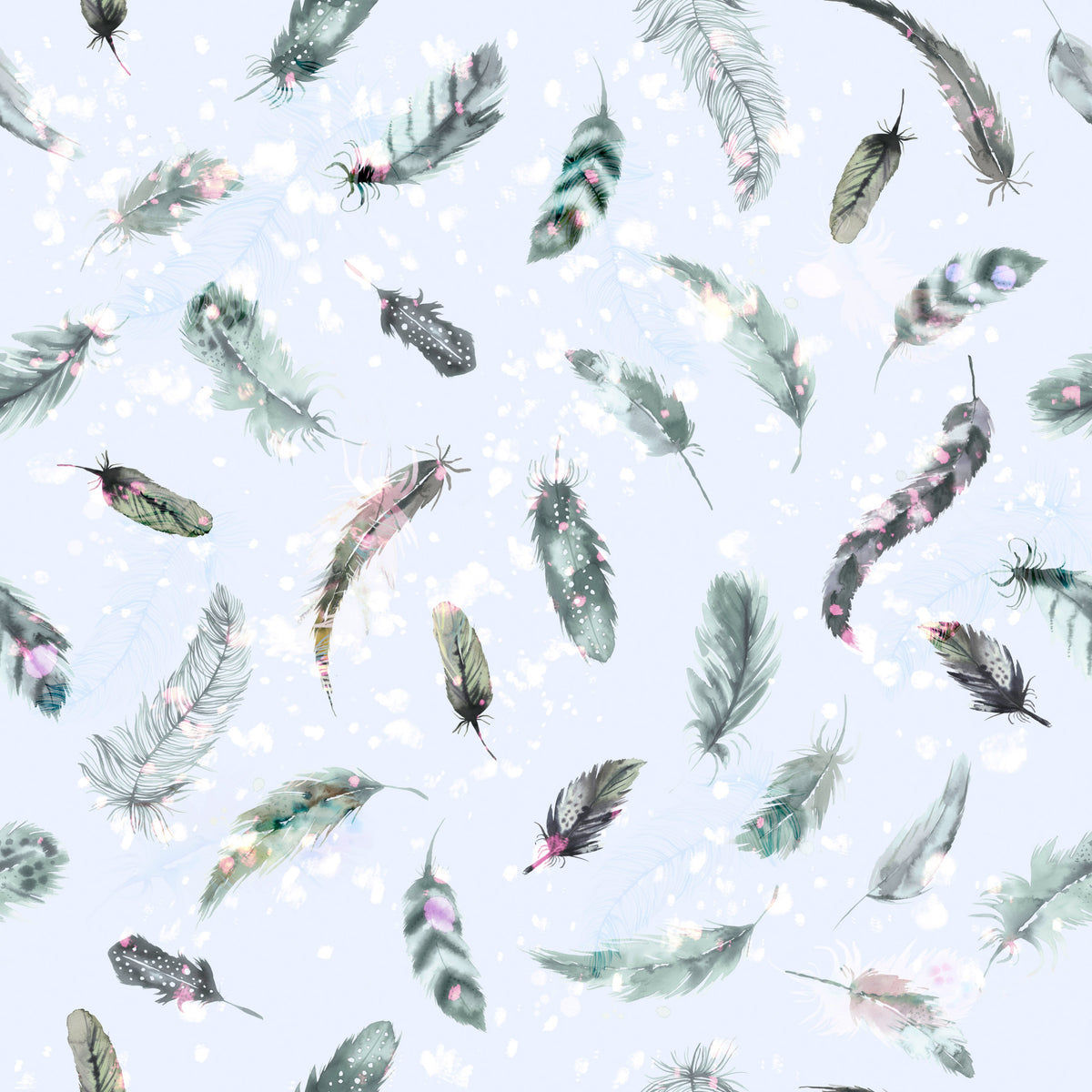 Ethereal Feather Dance Wallpaper⁠ in your room — zoomed