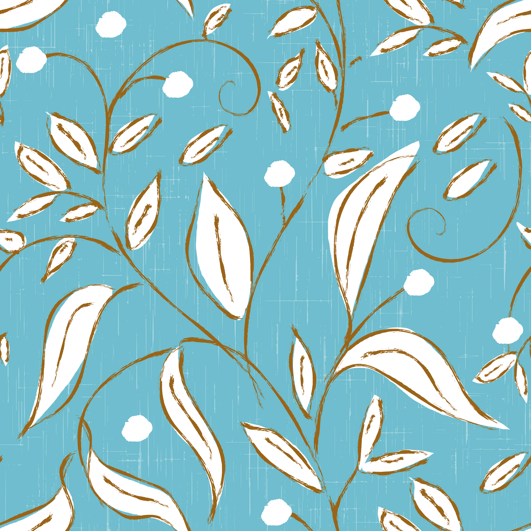 Sky Blue Botanical Vine Scandinavian Wallpaper⁠