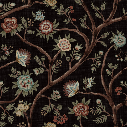 Never Ending Tree Chintz Revival Dark Wall Mural