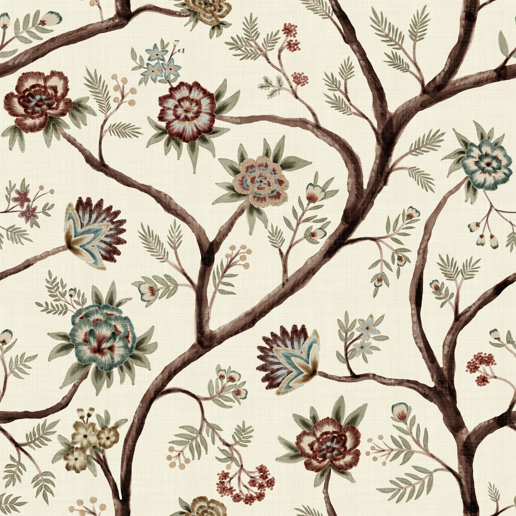 Never Ending Tree Chintz Revival Bright Wall Mural
