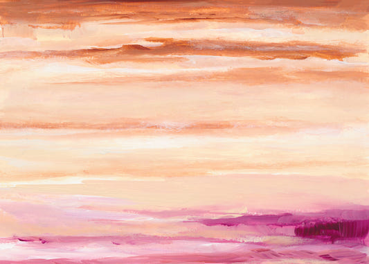 Sunset Horizon Abstract Terracotta Wallpaper Wall Mural