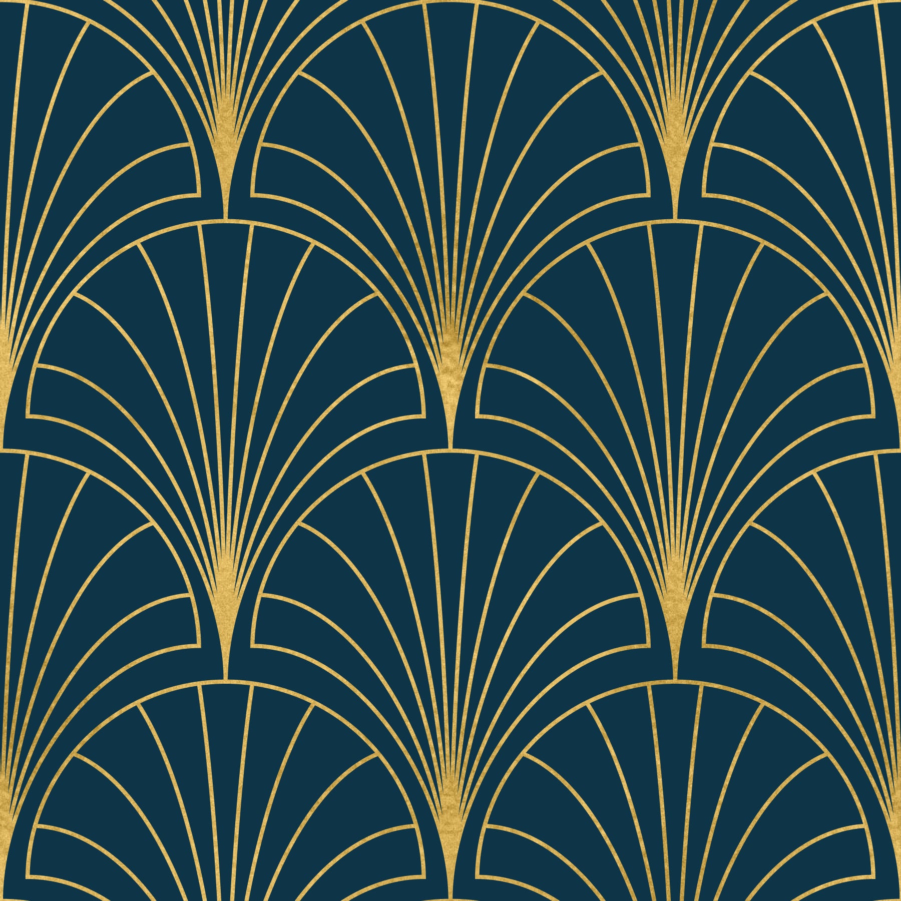 Regal Gatsby Deep Turquoise and Gold Wallpaper⁠