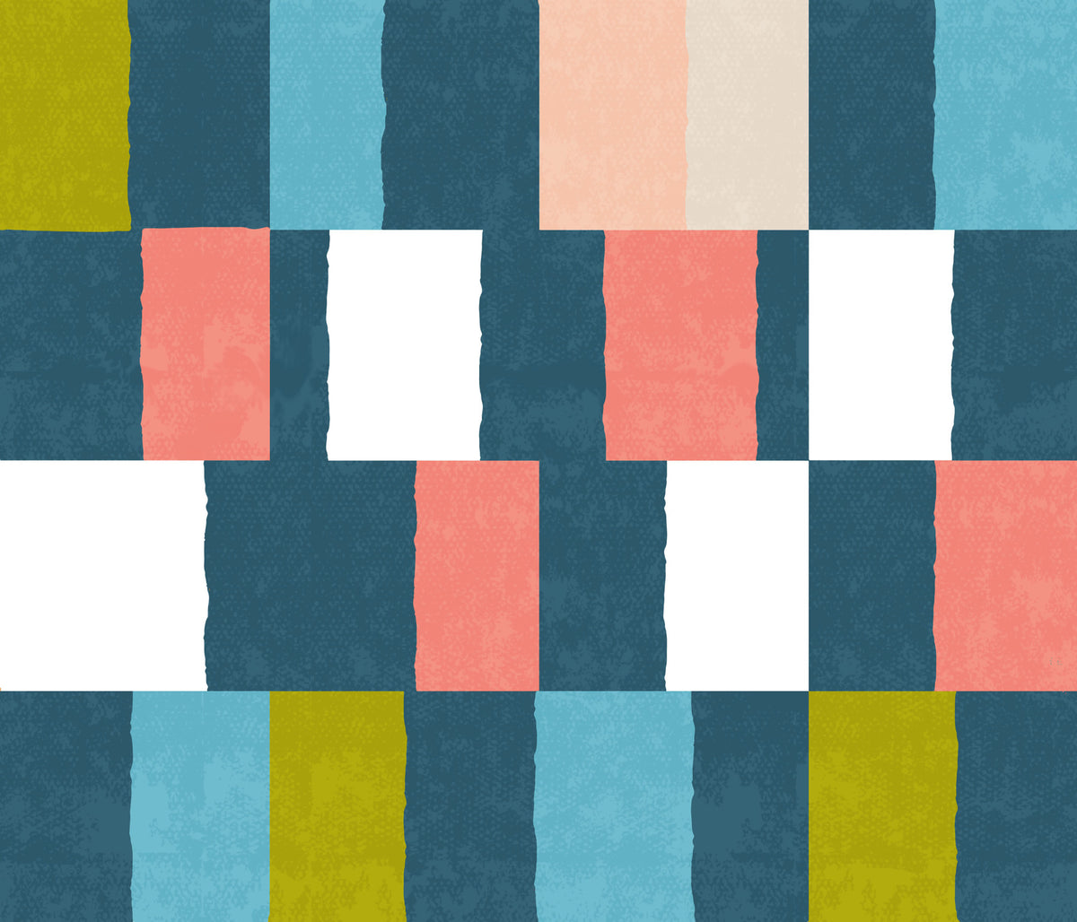 Sunwashed Modern Geometric Deep Coastal Wallpaper⁠