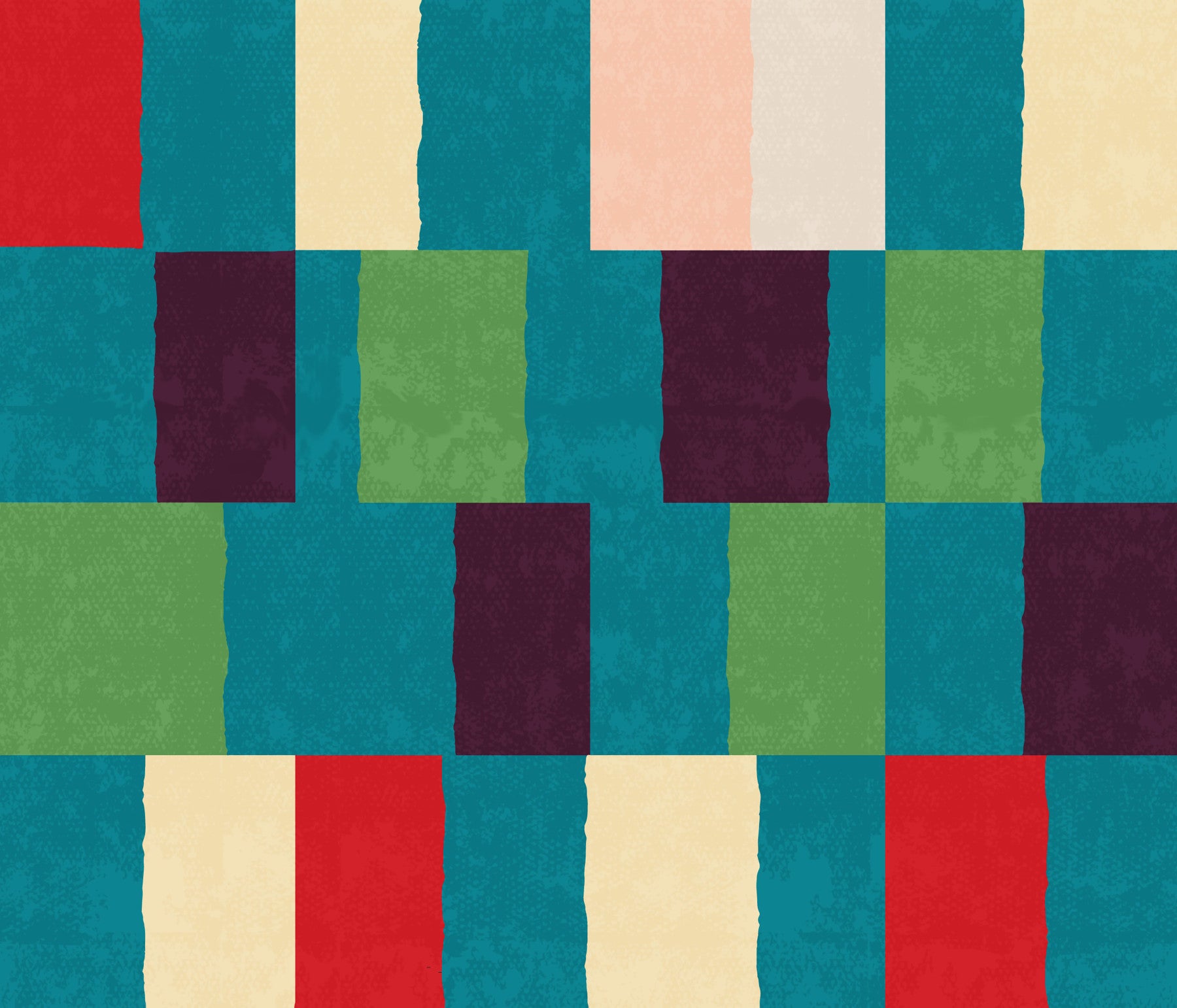 Sunwashed Modern Geometric Jewel Tone Wallpaper⁠