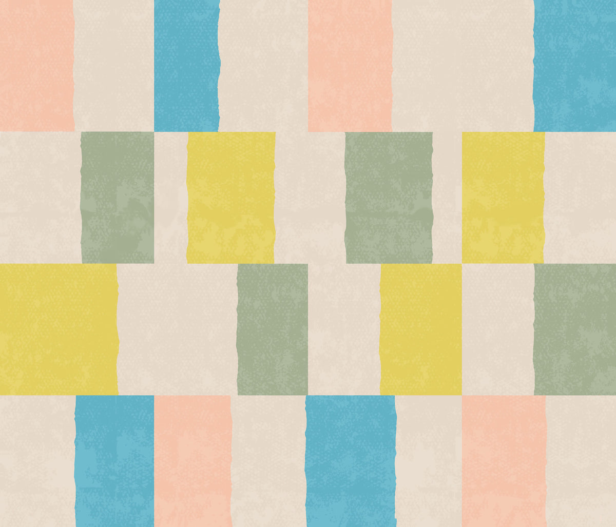 Sunwashed Modern Geometric Coastal Blue Wallpaper⁠
