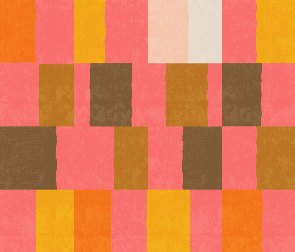 Sunwashed Modern Geometric Sunset Clay Wallpaper⁠