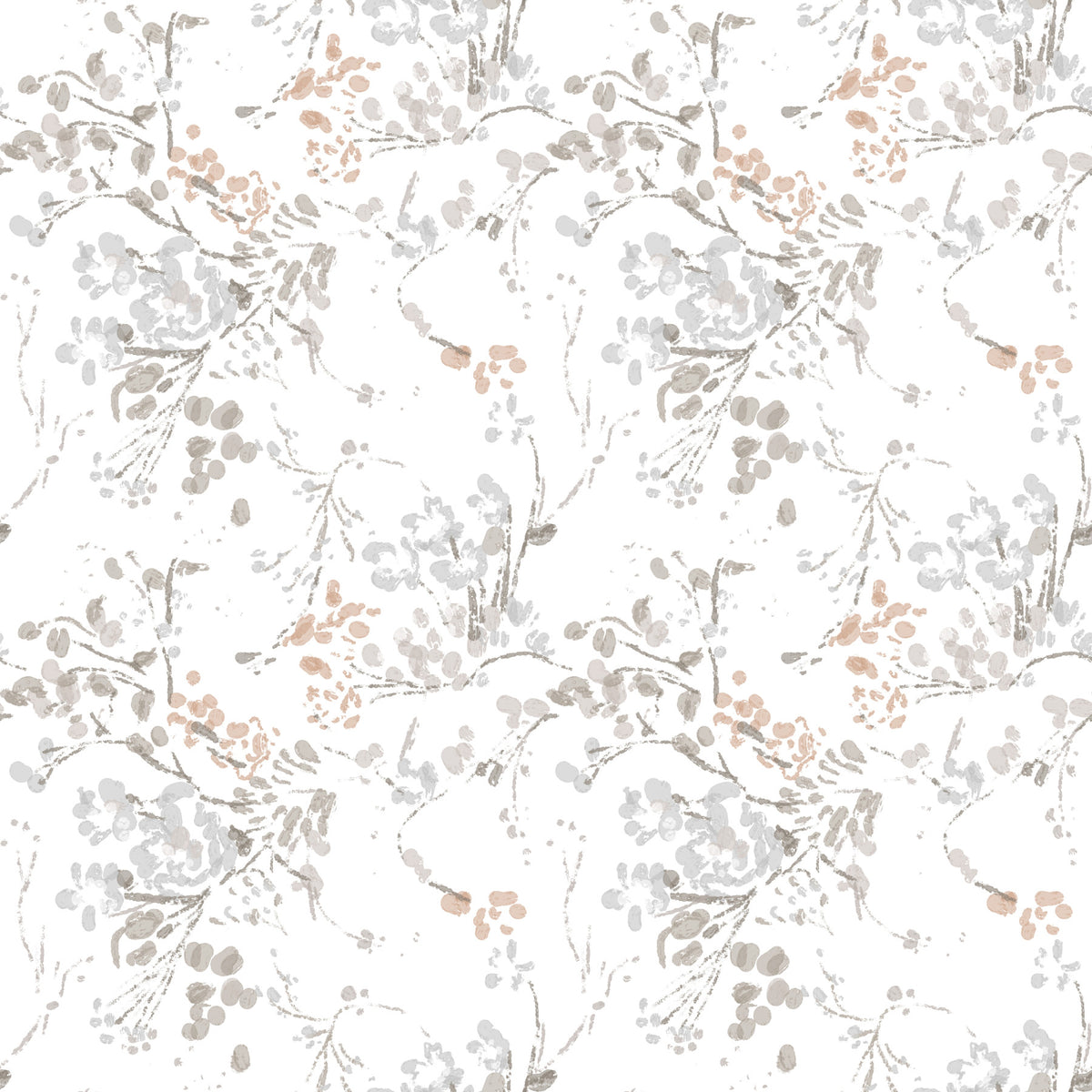 Whispering Pastel Botanicals Wallpaper in your room — zoomed