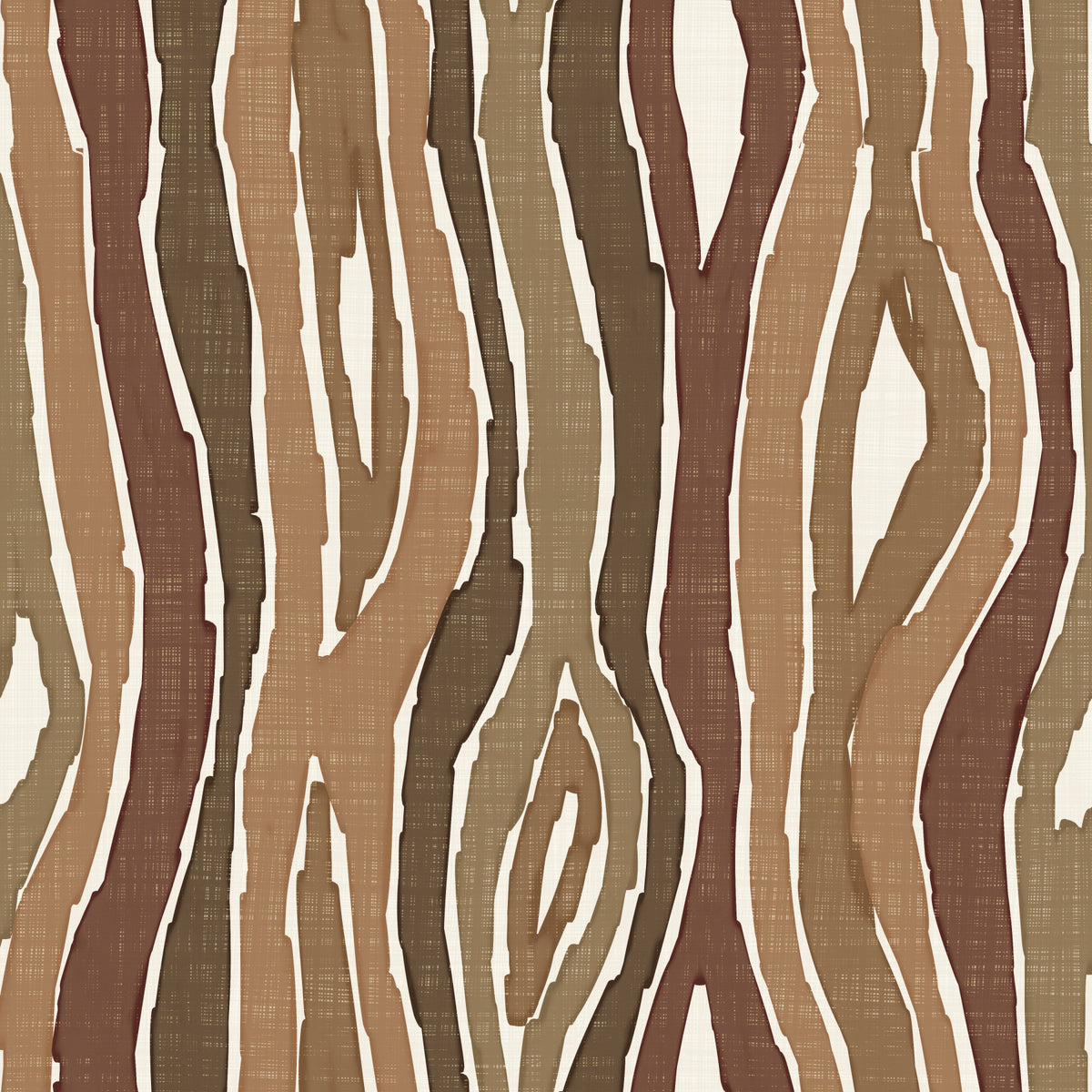 Organic Wavy Woodgrain Vertical Stripes - Earthy Bark Wallpaper⁠ in your room — zoomed