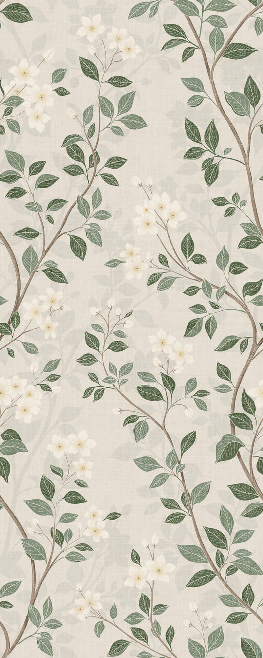 Serene Jasmine Branches Botanical Wallpaper Wallpaper⁠