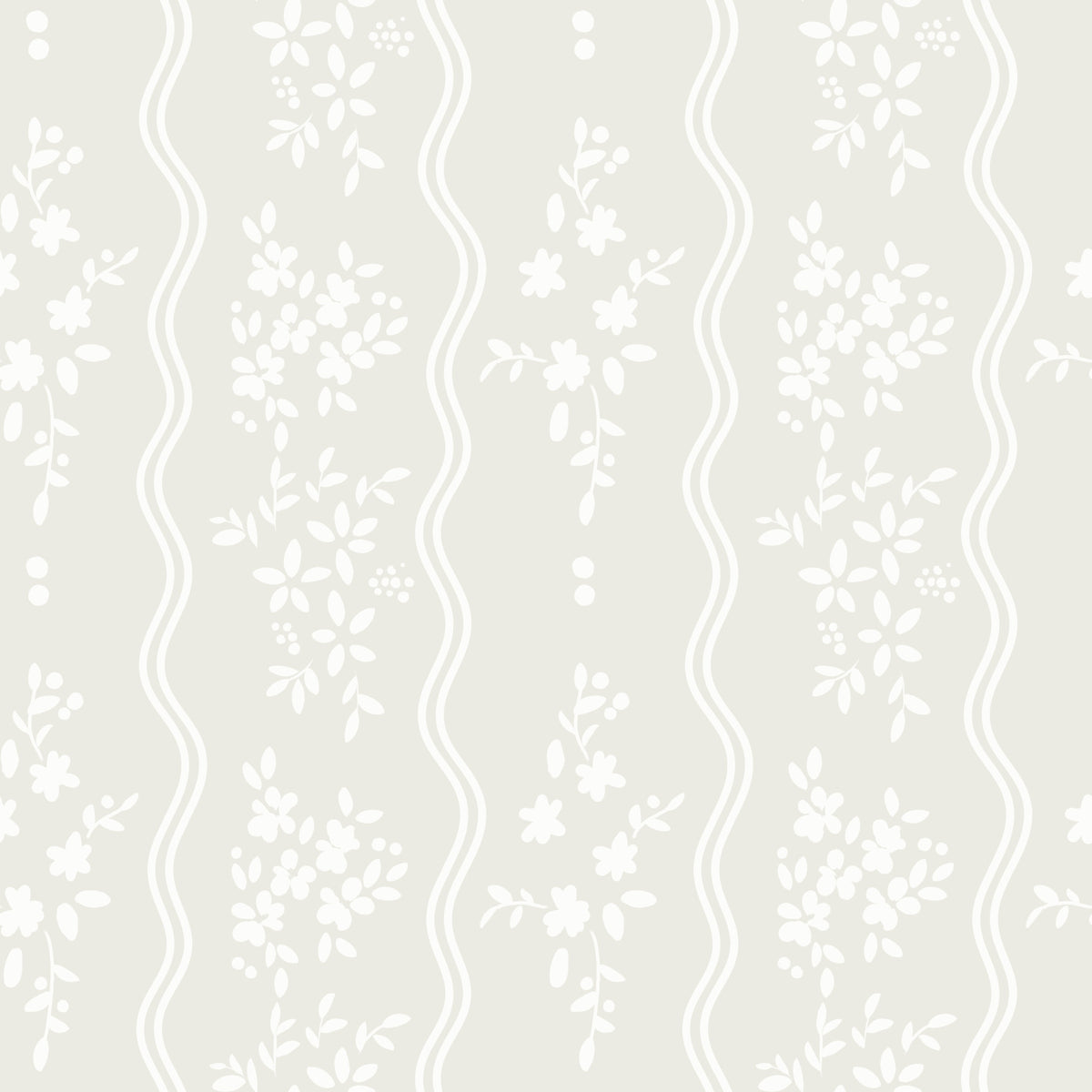 Serene Nordic Meadows Beige Wallpaper⁠ in your room — zoomed